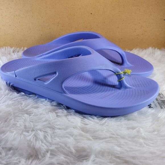 Oofos OOriginal Unisex Purple Haze Flip Flops- Size M14/W16- NWT - Picture 3 of 8